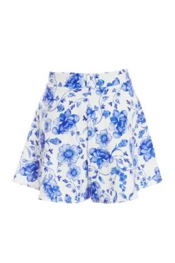 White Floral Floaty Shorts 12 White Floral Floaty Shorts -Outlet Clothyne Store 00100038280 ZB