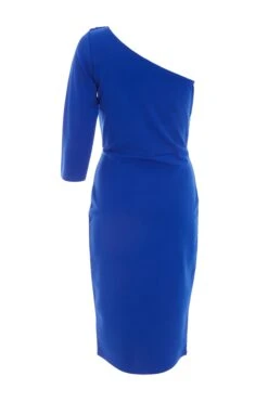 Royal Blue One Shoulder Bodycon Midi Dress -Outlet Clothyne Store 00100038306 ZB