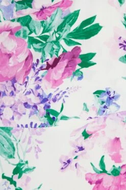 White Floral Split Maxi Dress -Outlet Clothyne Store 00100038341 ZS