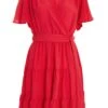 Red Wrap Skater Dress -Outlet Clothyne Store 00100038347 ZM