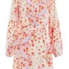 Multicoloured Floral Wrap Tie Mini Dress -Outlet Clothyne Store 00100038348 ZM