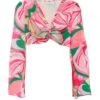 Pink Scarf Print Top -Outlet Clothyne Store 00100038369 ZM