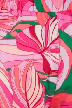 Pink Scarf Print Palazzo Trousers -Outlet Clothyne Store 00100038370 ZS