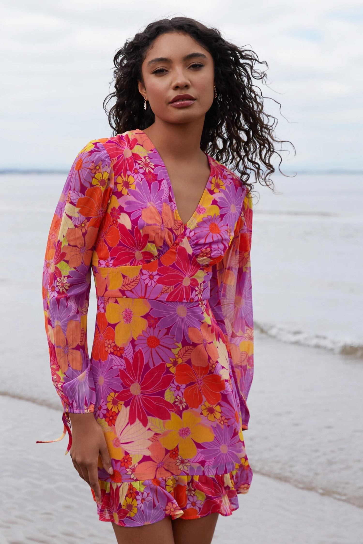 Pink Floral Skater Dress 6 Pink Floral Skater Dress - Image 4