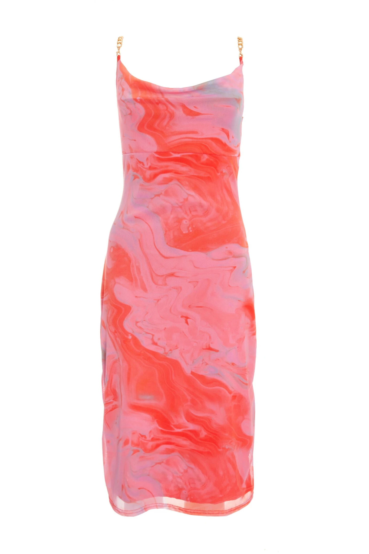 Petite Orange Tie Dye Midaxi Dress 2 Petite Orange Tie Dye Midaxi Dress