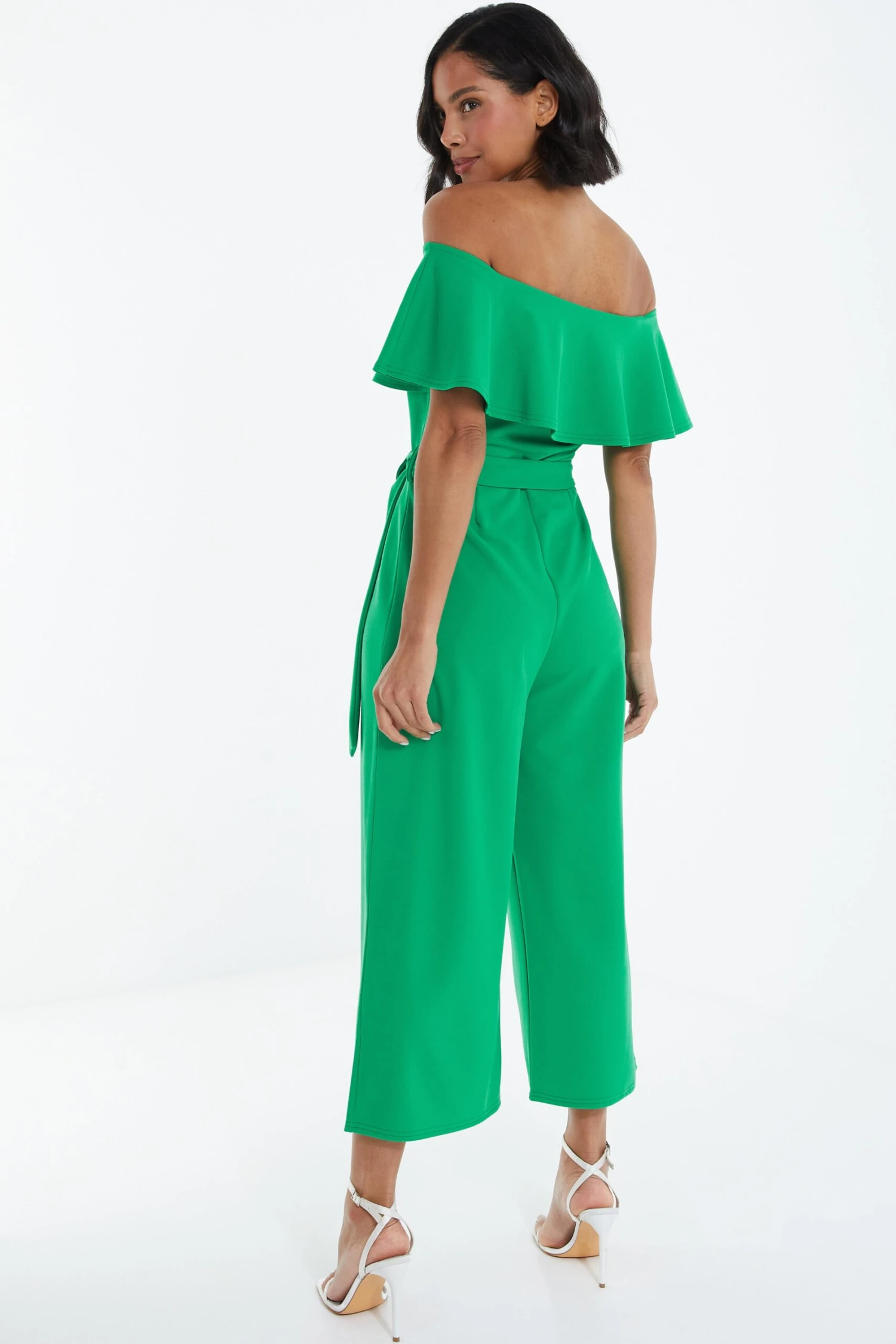 Green Bardot Culotte Jumpsuit 5 Green Bardot Culotte Jumpsuit - Image 3