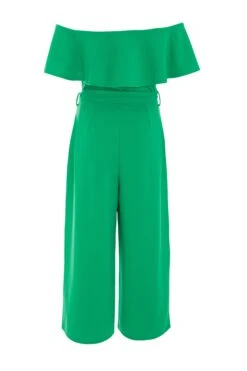 Green Bardot Culotte Jumpsuit 12 Green Bardot Culotte Jumpsuit -Outlet Clothyne Store 00100038450 ZB