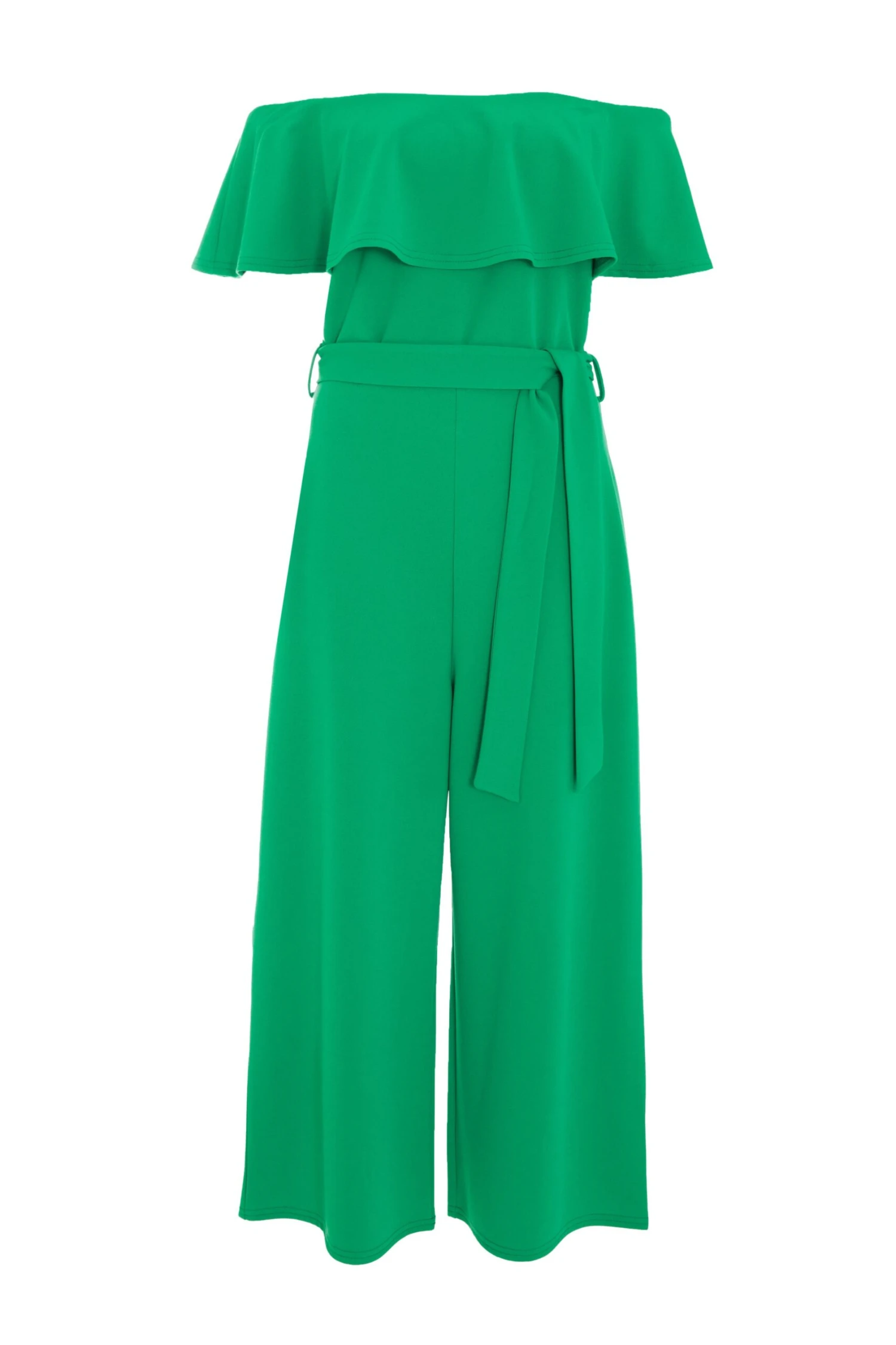 Green Bardot Culotte Jumpsuit 3 Green Bardot Culotte Jumpsuit
