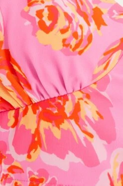 Pink Floral Print Crop Top -Outlet Clothyne Store 00100038451 ZS