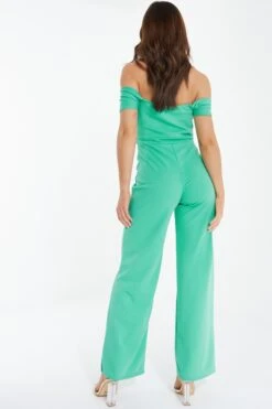 Green Bardot Palazzo Jumpsuit -Outlet Clothyne Store 00100038470 XB