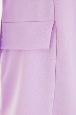 Lilac Ruched Sleeve Blazer -Outlet Clothyne Store 00100038506 ZS
