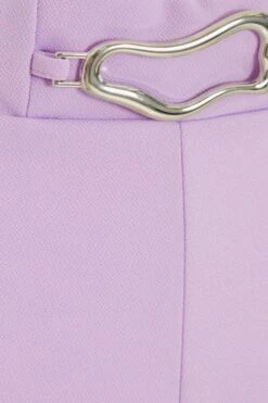 Lilac Buckle Detail High Waist Shorts 13 Lilac Buckle Detail High Waist Shorts -Outlet Clothyne Store 00100038507 ZS