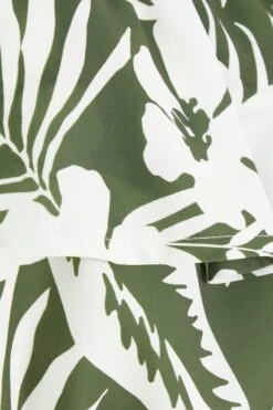 Khaki Floral Bardot Crop Top -Outlet Clothyne Store 00100038521 ZS