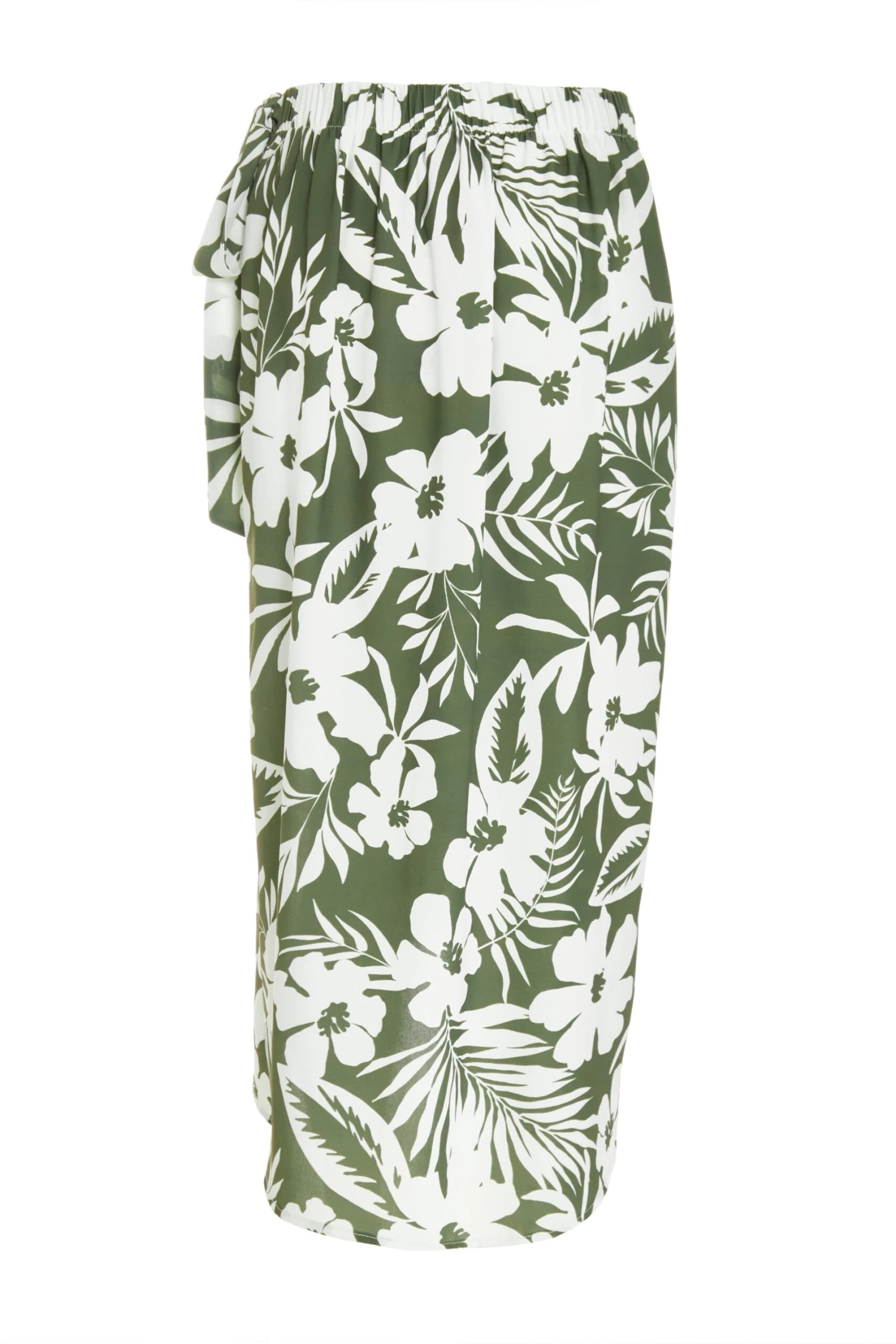 Khaki Floral Split Maxi Skirt 7 Khaki Floral Split Maxi Skirt - Image 5