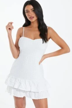 White Tie Back Skater Dress 9 White Tie Back Skater Dress -Outlet Clothyne Store 00100038556 XM