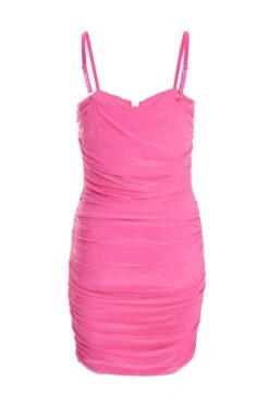 Pink V Neck Bodycon Mini Dress 12 Pink V Neck Bodycon Mini Dress -Outlet Clothyne Store 00100038576 ZB
