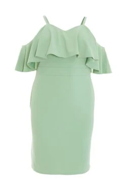 Curve Sage Frill Midi Dress