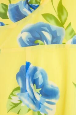 Curve Yellow Floral Midaxi Dress -Outlet Clothyne Store 00100038632 ZS