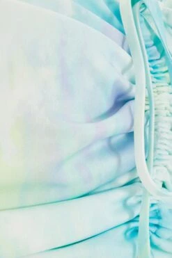 Blue Marble Tie Front Crop Top -Outlet Clothyne Store 00100038655 ZS