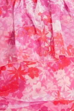 Pink Floral Ruched Bardot Mini Dress 13 Pink Floral Ruched Bardot Mini Dress -Outlet Clothyne Store 00100038657 ZS