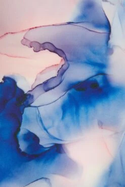 Blue Marble Print Dip Hem Dress -Outlet Clothyne Store 00100038684 ZS