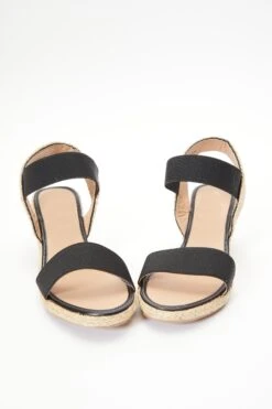 Black Low Wedge Sandals -Outlet Clothyne Store 00100038689 XS