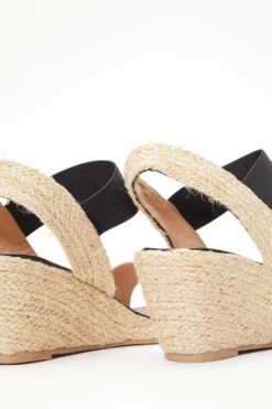 Black Low Wedge Sandals -Outlet Clothyne Store 00100038689 ZS