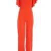Orange Frill Sleeve Palazzo Jumpsuit -Outlet Clothyne Store 00100038772 ZM
