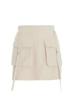 Stone Cargo Mini Skirt