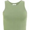 Khaki Crop Top 1 Khaki Crop Top -Outlet Clothyne Store 00100038786 ZM
