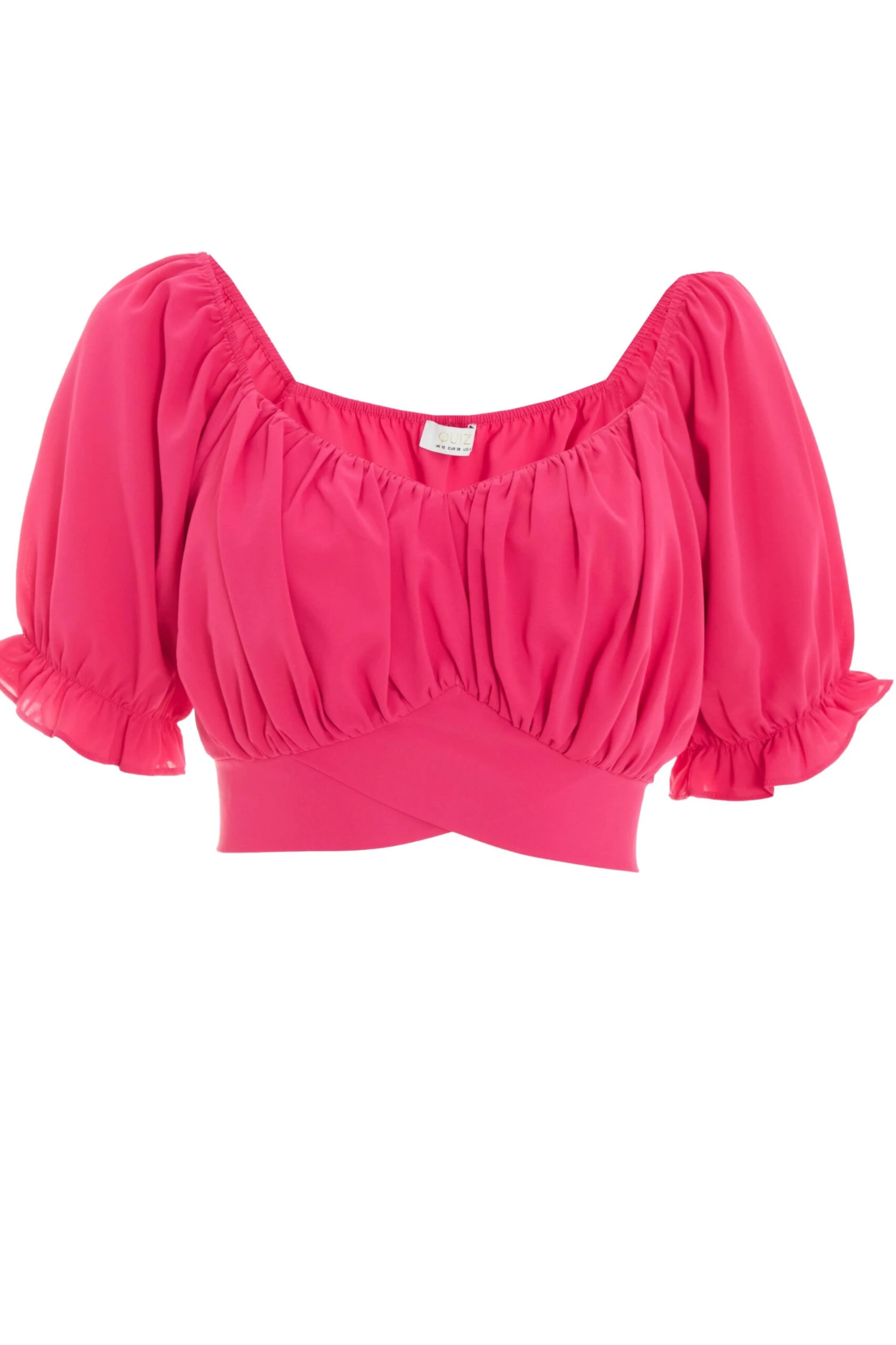 Pink Ruched Crop Top 3 Pink Ruched Crop Top
