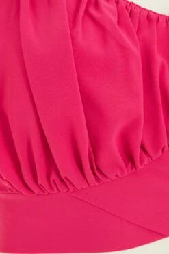 Pink Ruched Crop Top 13 Pink Ruched Crop Top -Outlet Clothyne Store 00100038791 ZS