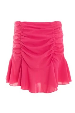 Pink Ruched Mini Skirt -Outlet Clothyne Store 00100038792 ZB