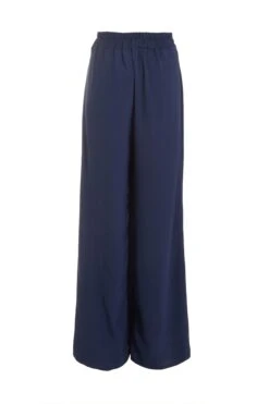 Navy Buckle Palazzo Trousers -Outlet Clothyne Store 00100038845 ZB