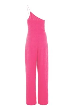 Pink One Shoulder Palazzo Jumpsuit -Outlet Clothyne Store 00100038852 ZB