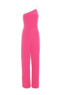 Pink One Shoulder Palazzo Jumpsuit