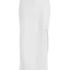 White Textured Midi Skirt 1 White Textured Midi Skirt -Outlet Clothyne Store 00100038876 ZM