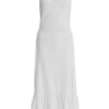 White Textured Frill Midi Dress 1 White Textured Frill Midi Dress -Outlet Clothyne Store 00100038881 ZM