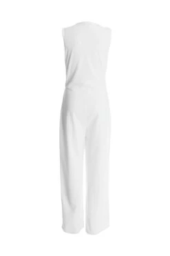 White Frill Wrap Palazzo Jumpsuit -Outlet Clothyne Store 00100038882 ZB