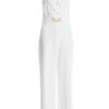 White Frill Wrap Palazzo Jumpsuit -Outlet Clothyne Store 00100038882 ZM