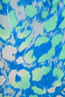 Blue Leopard Print Satin Wrap Midi Skirt 13 Blue Leopard Print Satin Wrap Midi Skirt -Outlet Clothyne Store 00100038903 ZS