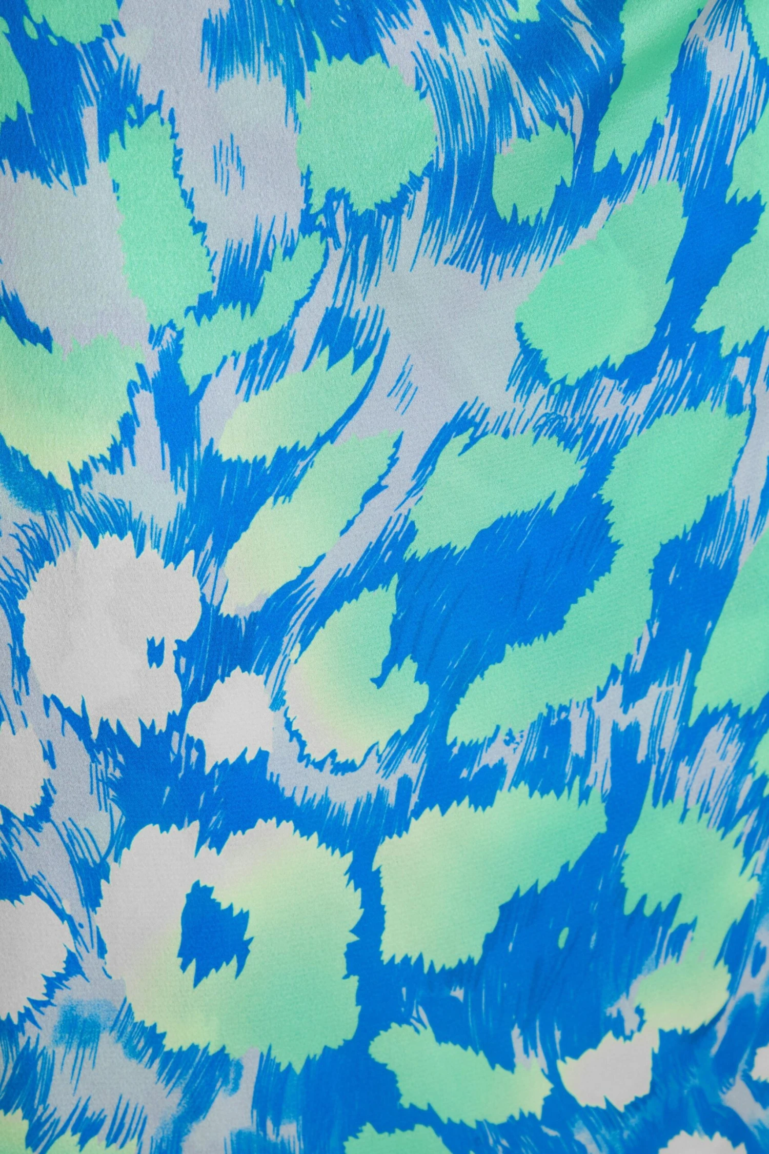 Blue Leopard Print Satin Wrap Midi Skirt 8 Blue Leopard Print Satin Wrap Midi Skirt - Image 6