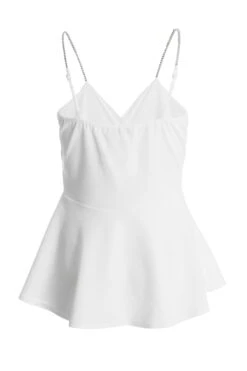 Cream Diamante Strap Wrap Top -Outlet Clothyne Store 00100038920 ZB