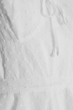 White Chiffon Tie Front Playsuit 13 White Chiffon Tie Front Playsuit -Outlet Clothyne Store 00100038930 ZS