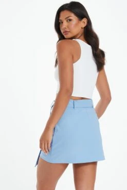 Blue Cargo Mini Skirt -Outlet Clothyne Store 00100038978 XB