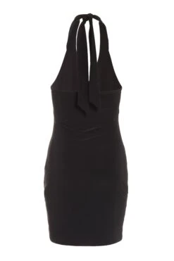 Black Halter Neck Mini Dress -Outlet Clothyne Store 00100038988 ZB