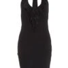 Black Halter Neck Mini Dress -Outlet Clothyne Store 00100038988 ZM