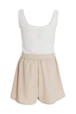 Cream Button Front Playsuit 12 Cream Button Front Playsuit -Outlet Clothyne Store 00100038994 ZB