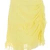 Yellow Chiffon Dobby Frill Mini Skirt -Outlet Clothyne Store 00100039046 ZM