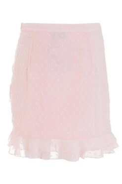 Pink Chiffon Dobby Frill Mini Skirt 12 Pink Chiffon Dobby Frill Mini Skirt -Outlet Clothyne Store 00100039047 ZB